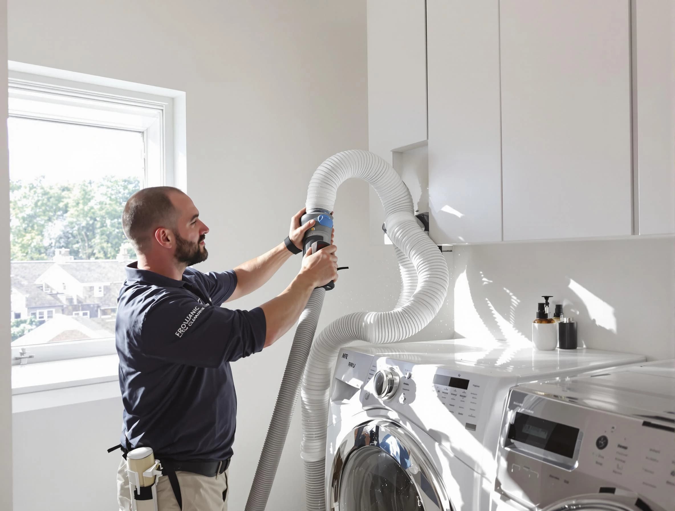 Certified Garden Grove Dryer Vent Cleaning technician performing dryer vent cleaning in Garden Grove